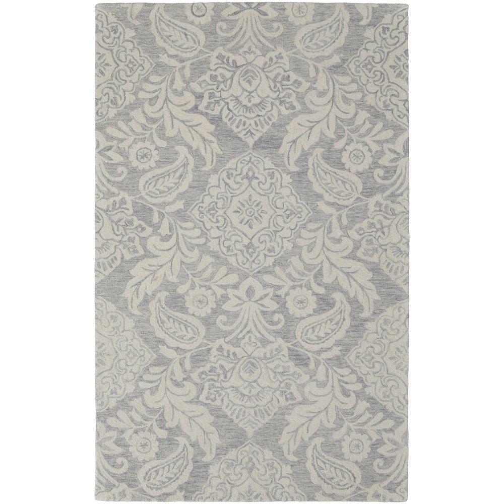 Belfort Modern Floral Paisley Rug, Celestial Blue/Ivory, 8ft x 10ft Area Rug, 8698776FBLUGRYF00