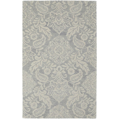 Belfort Modern Floral Paisley Rug, Celestial Blue/Ivory, 8ft x 10ft Area Rug, 8698776FBLUGRYF00