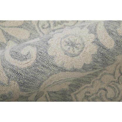 Belfort Modern Floral Paisley Rug, Celestial Blue/Ivory, 8ft x 10ft Area Rug, 8698776FBLUGRYF00
