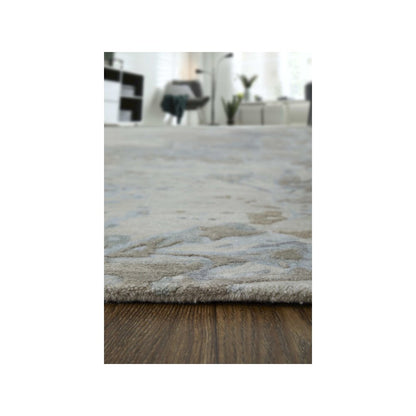 Zarah Modern Watercolor, Gray/Tan/Blue, 8' x 10' Area Rug