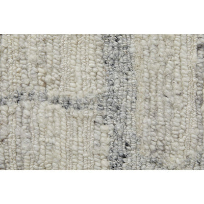 Navaro Modern Distressed, Ivory/Gray/Blue, 5'-6" x 8'-6" Area Rug