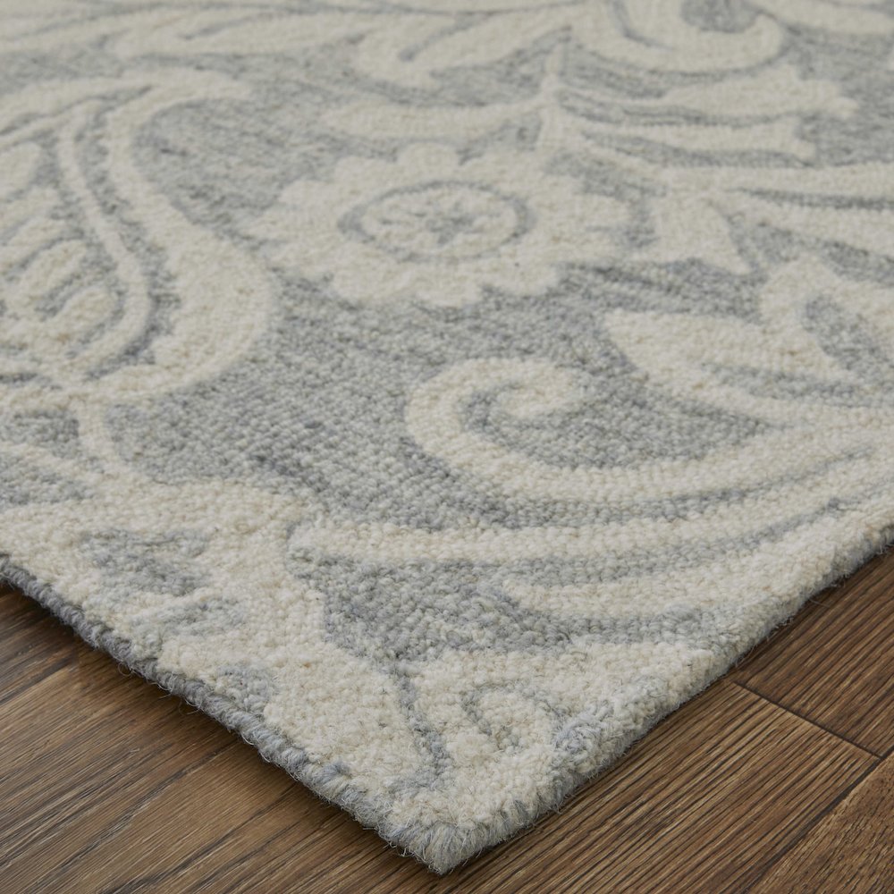 Belfort Modern Floral Paisley Rug, Celestial Blue/Ivory, 8ft x 10ft Area Rug, 8698776FBLUGRYF00