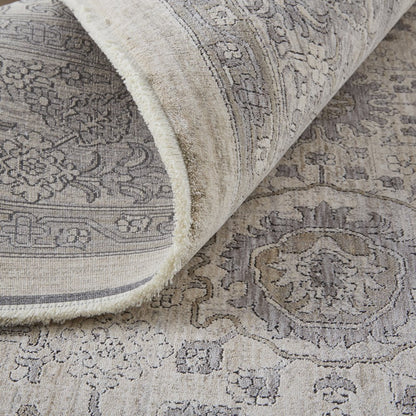 Marquette Rustic Persian Farmhouse Area Rug, Beige/Warm Gray, 9ft-6in x 12ft-7in, MRQ3776FBGEGRYH07