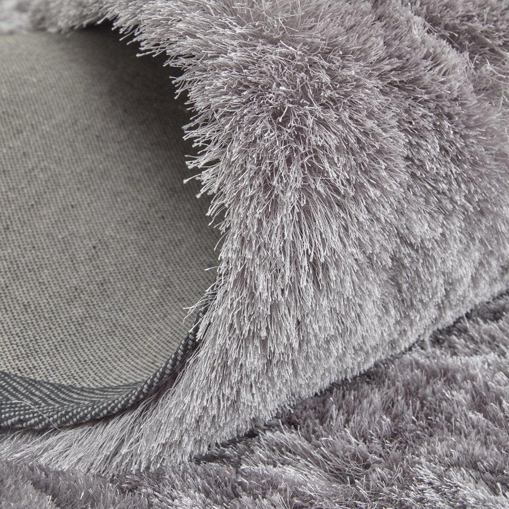 Indochine Plush Shag Rug Metallic Sheen, Amethyst Quartz, 3ft-6in x 5ft-6in, 4944550FSMYAMSC50