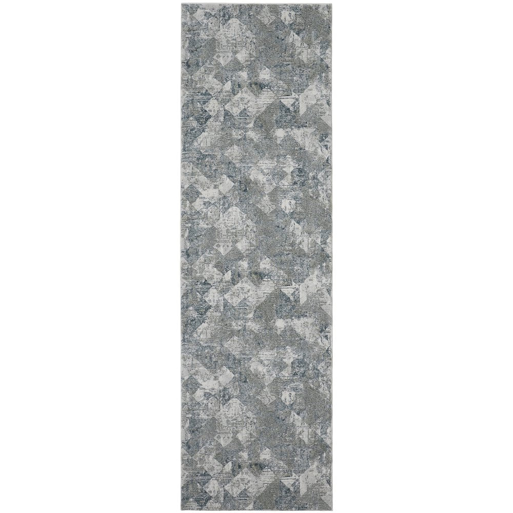 Atwell Transitional Abstract, Green/Ivory, 2'-8" x 8' Runner