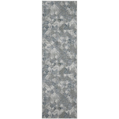 Atwell Transitional Abstract, Green/Ivory, 2'-8" x 8' Runner