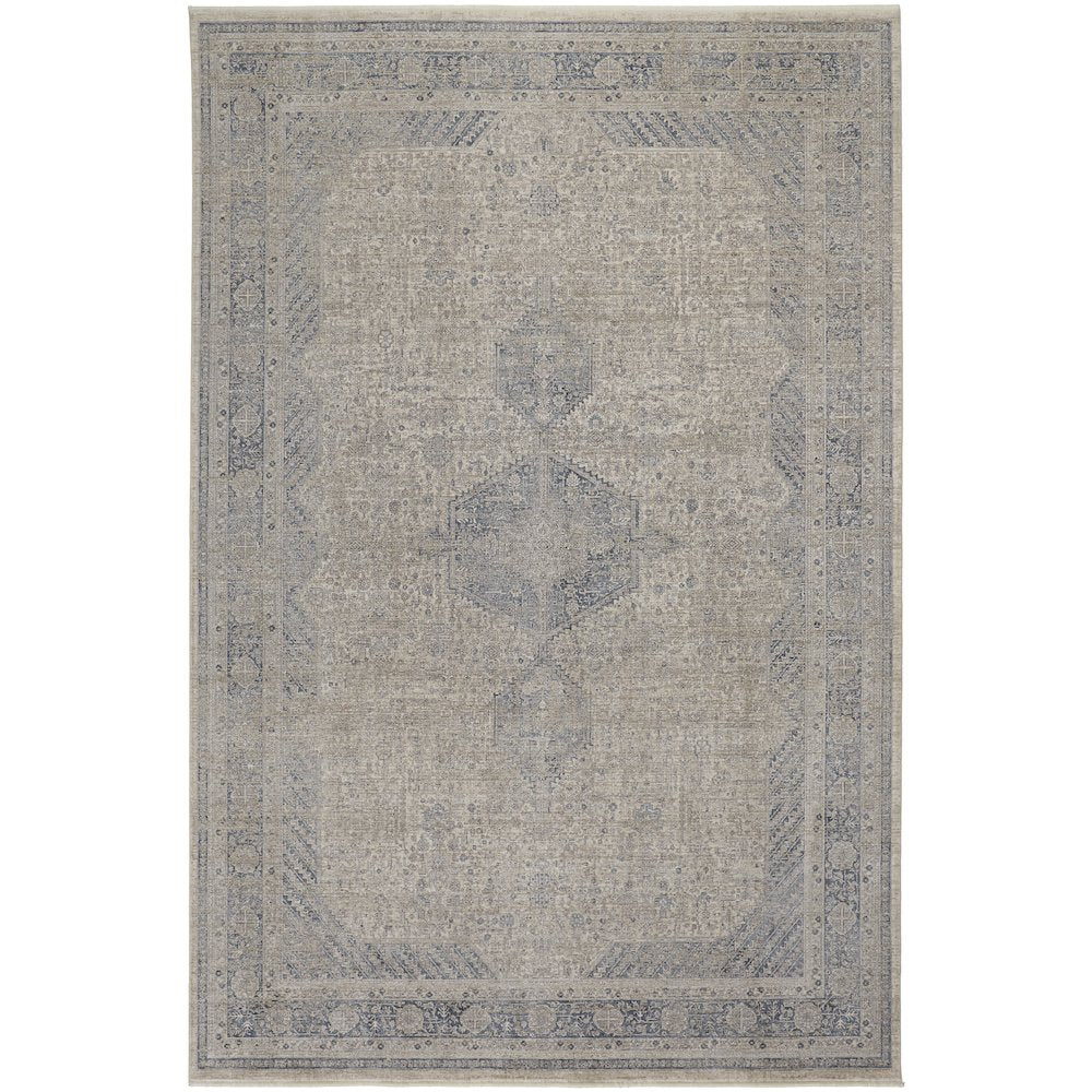 Marquette Rustic Persian Farmhouse Rug, Warm Gray/Blue, 12ft x 15ft Area Rug, MRQ3775FGRY000J00
