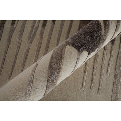 Anya Transitional Abstract, Ivory/Brown/Taupe, 3'-6" x 5'-6" Accent Rug