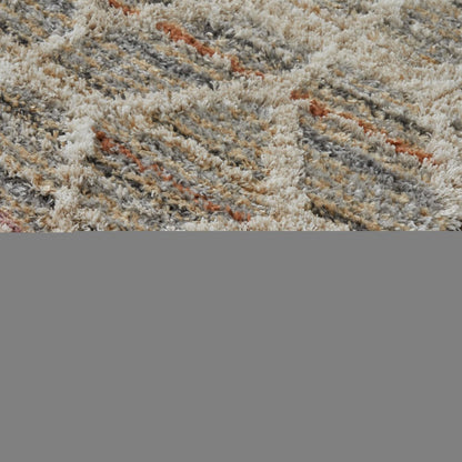 Mynka Transitional Diamond, Tan/Taupe/Ivory, 10' x 14' Area Rug