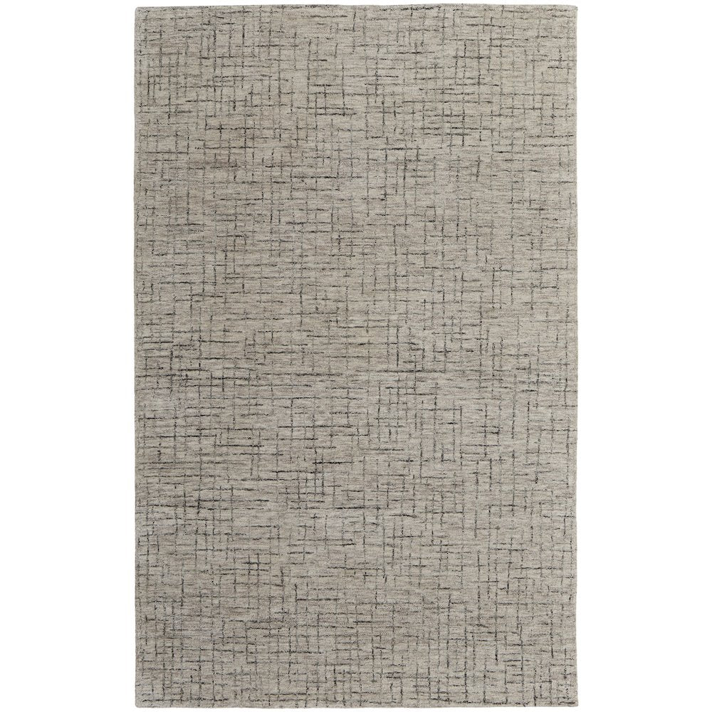 Belfort Modern Crosshatch Rug, Ivory Sand/Charcoal Gray, 2ft x 3ft Accent Rug, 8698667FIVY000P00