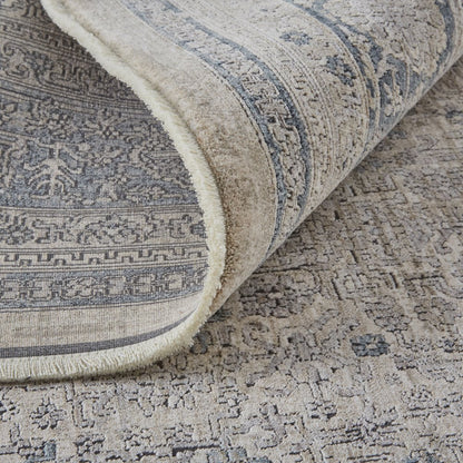 Marquette Rustic Persian Farmhouse Rug, Warm Gray/Blue, 12ft x 15ft Area Rug, MRQ3775FGRY000J00