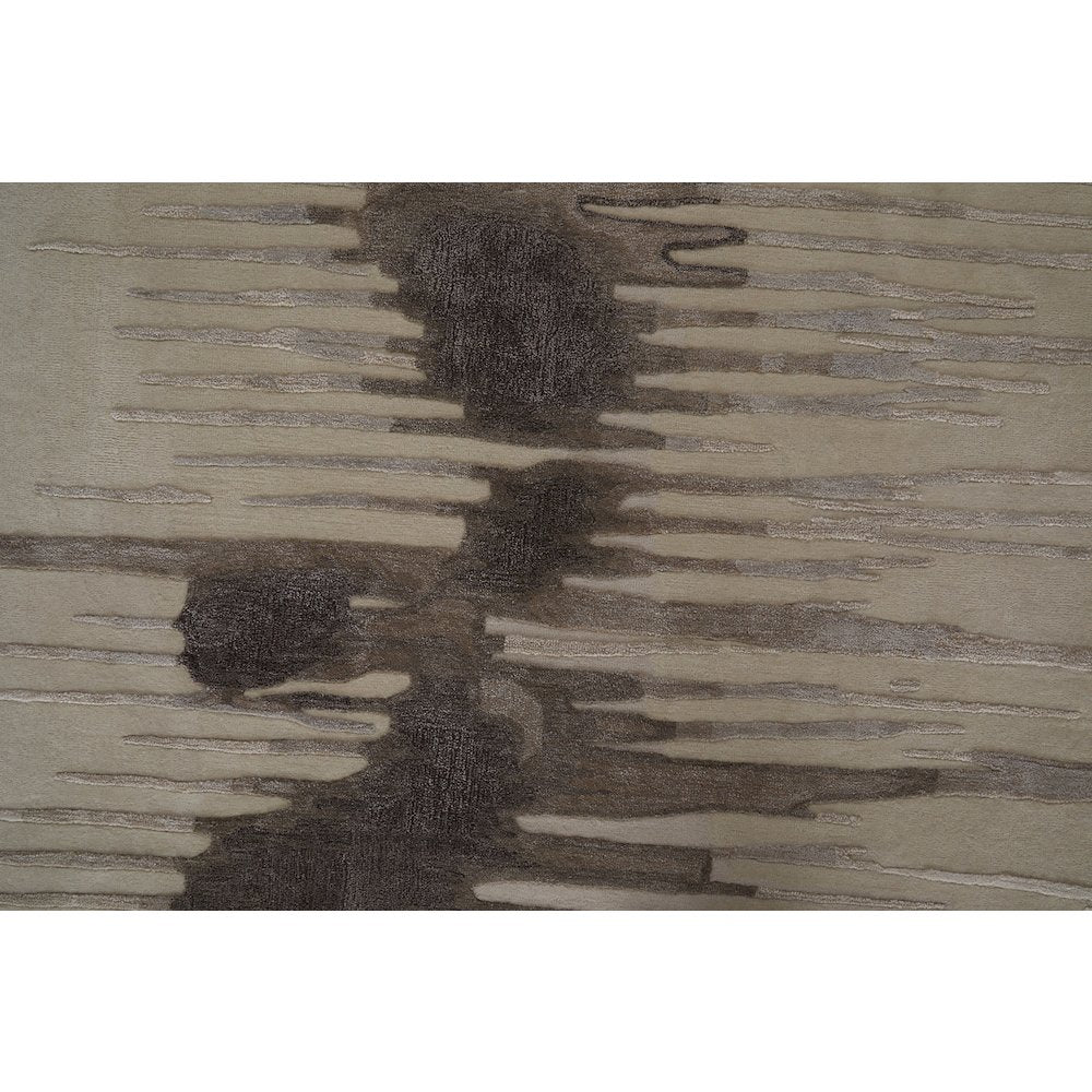 Anya Transitional Abstract, Ivory/Brown/Taupe, 3'-6" x 5'-6" Accent Rug
