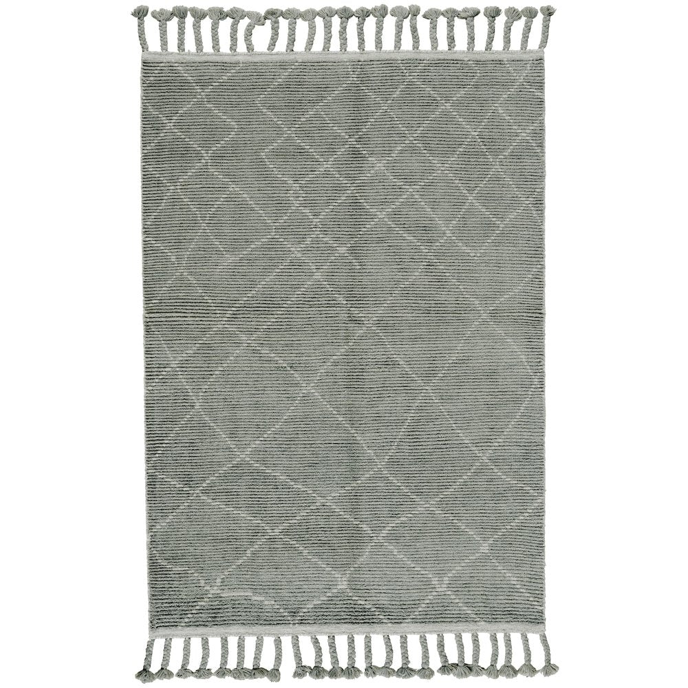 Twain Transitional Diamond, Green/Gray/Ivory, 4' x 6' Accent Rug