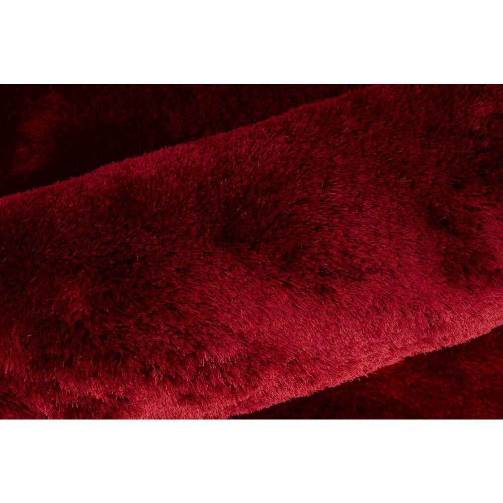 Indochine Plush Shag Rug with Metallic Sheen, Cranberry Red, 10ft x 10ft Round, 4944550FCBY000N95