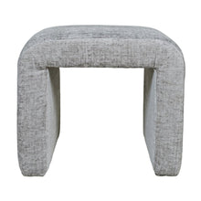 Modern Curved Upholstered Waterfall Jacquard Petite Ottoman Bench - Set of 2