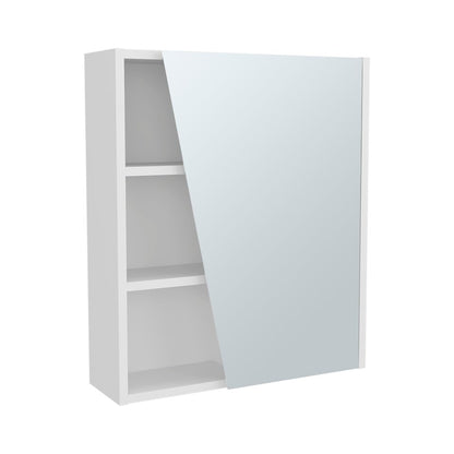 Piney Medicine Cabinet, 1 Door, 5 Shelves, 1 Mirror, White