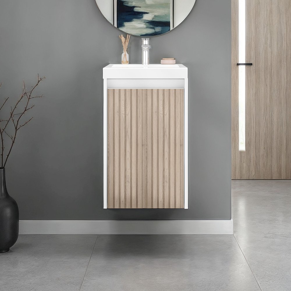 Homer Floor Bathroom 32" H, One Door and Two Interior Shelve, White