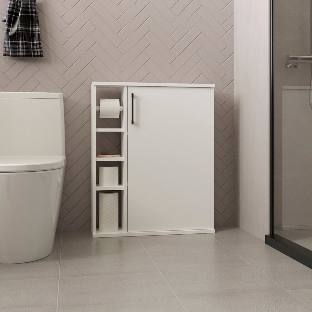 Clayton Medicine Cabinet, 1 Door, 7 Shelves, White