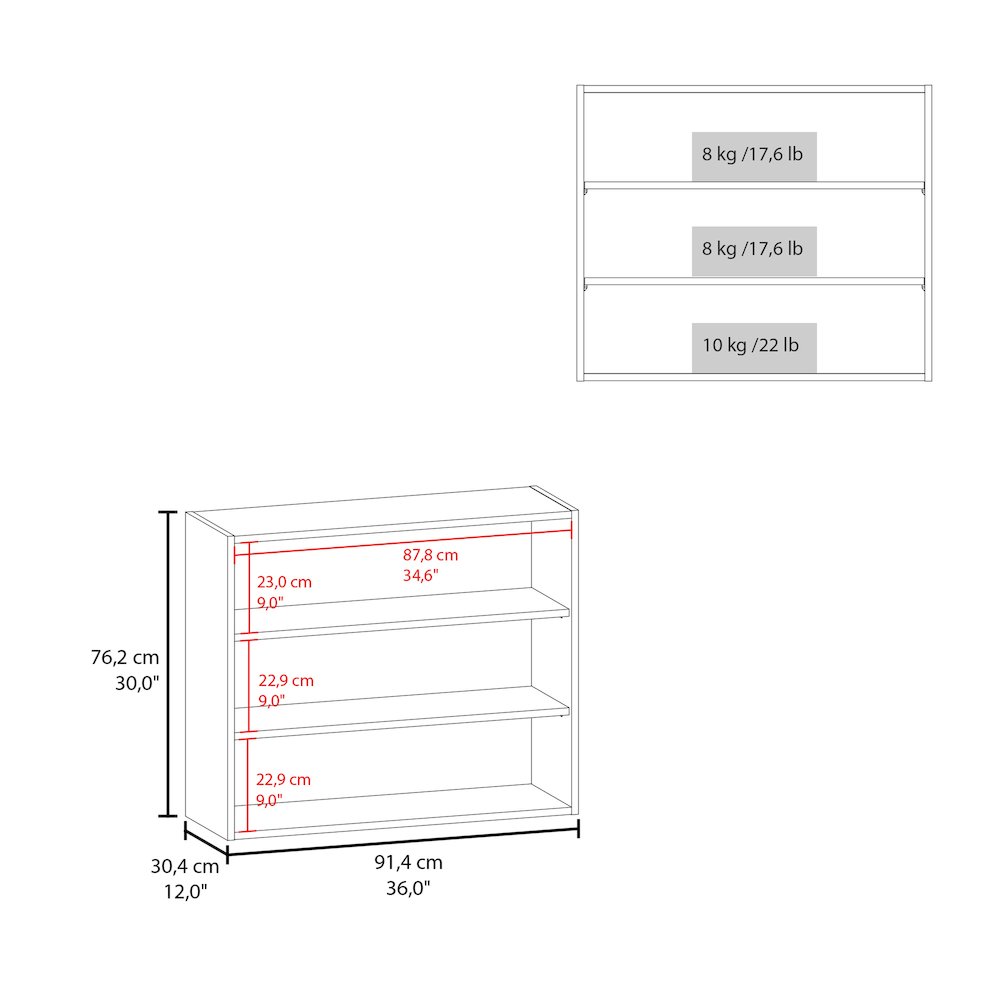 Ida Wall Shelf, 3 Shelves, Natural Oak