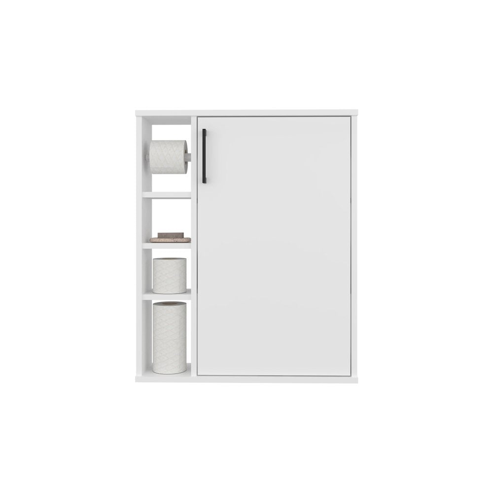 Clayton Medicine Cabinet, 1 Door, 7 Shelves, White