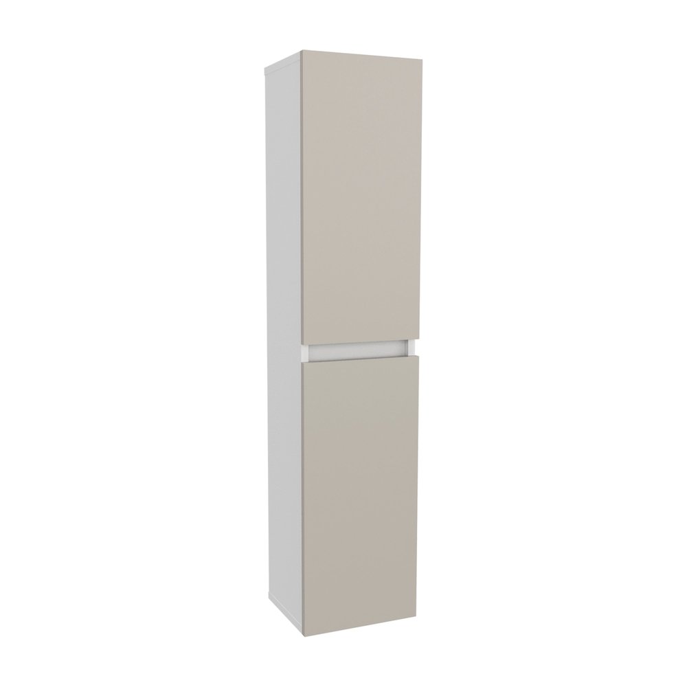 Burgaw Bathroom Cabinet, 2 Doors, 4 Shelves, White