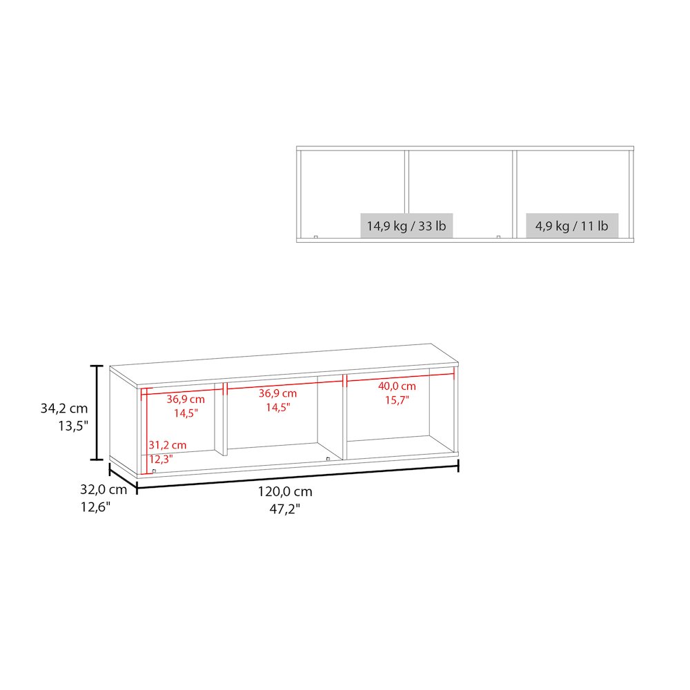 Somerset Wall Cabinet, 1 Door, 3 Shelves, Natural Oak / White