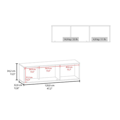 Somerset Wall Cabinet, 1 Door, 3 Shelves, Natural Oak / White