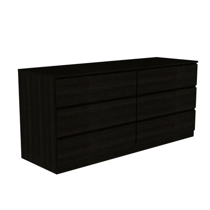 Medway 3 Piece Bedroom Set, 2 Cocora 6 Drawer Dressers + Capri Dresser, Black