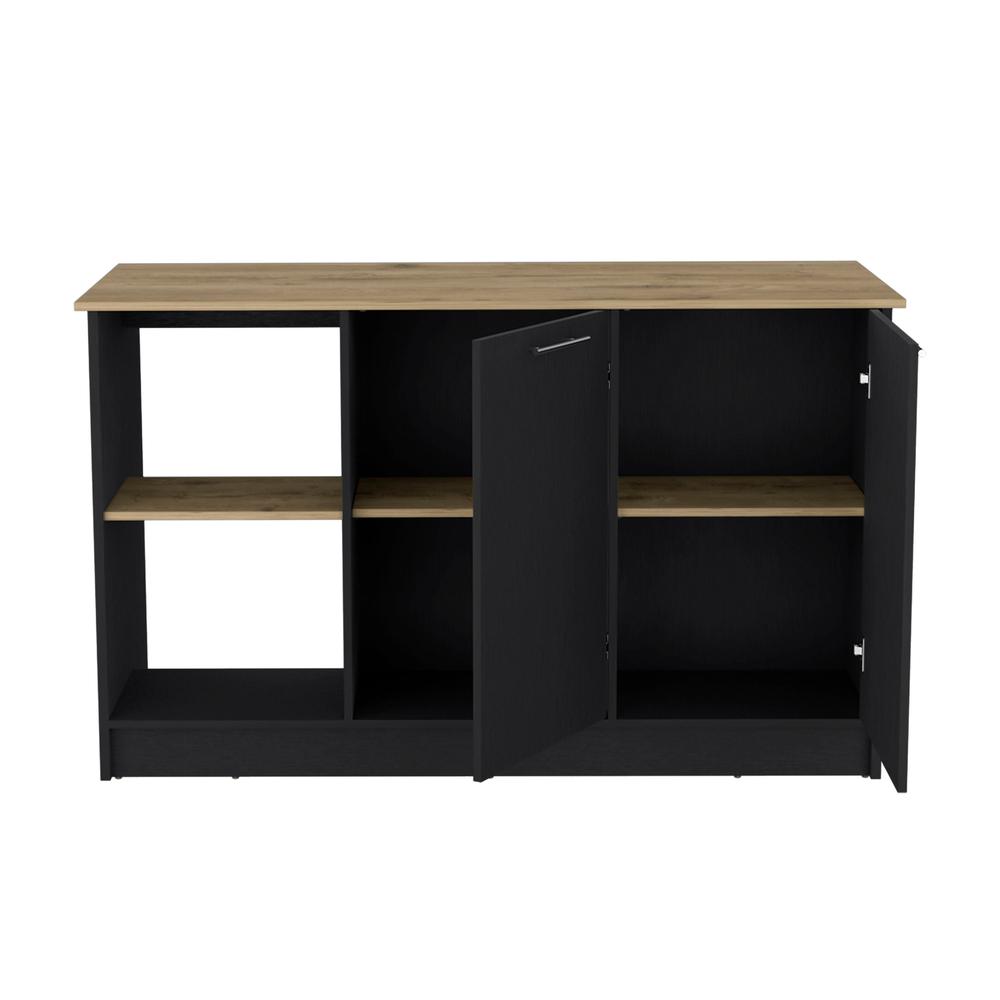 Kitchen Island with Large Countertop, Storage/Shelves/Double Door Cabinet