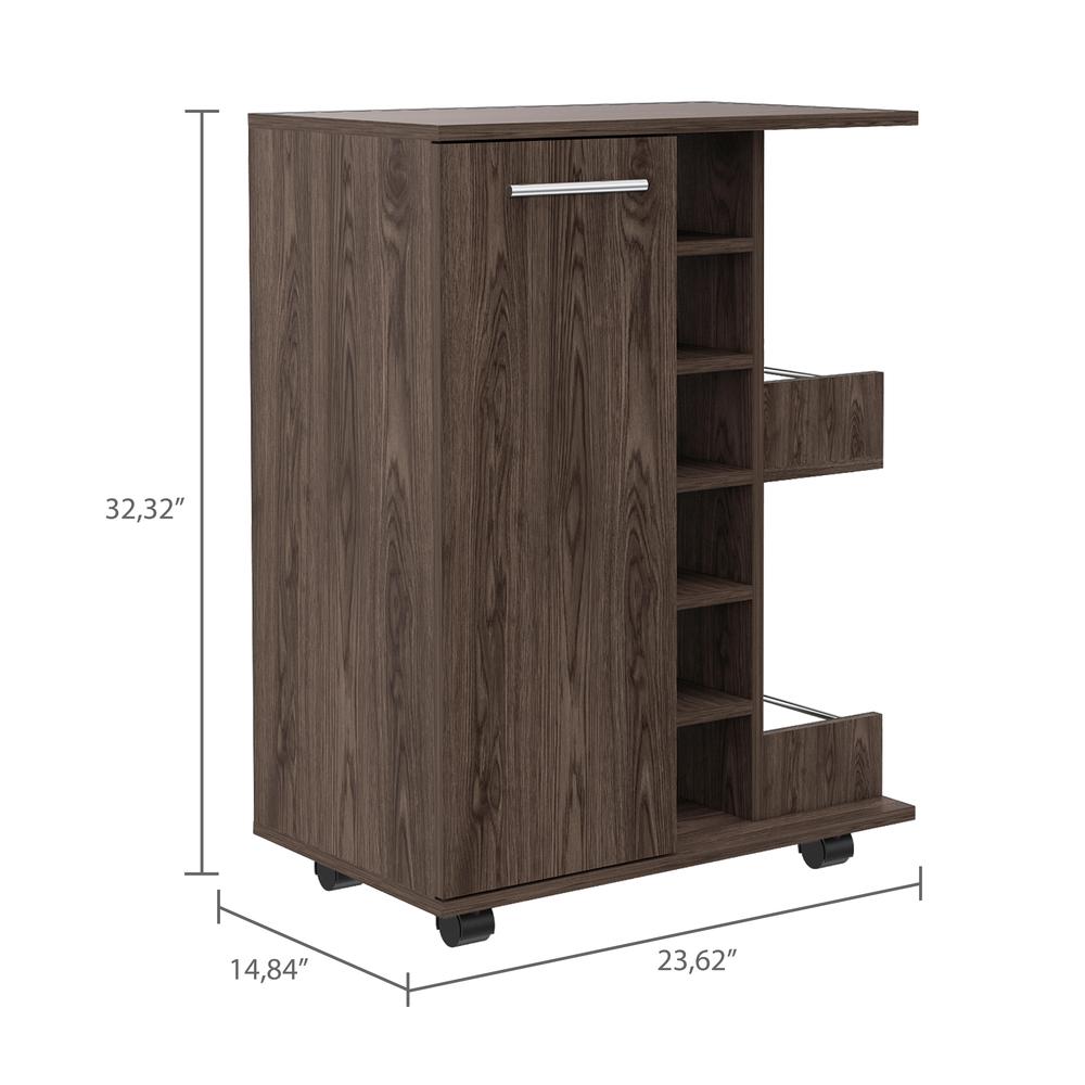 Magda Bar Cart Dark Brown