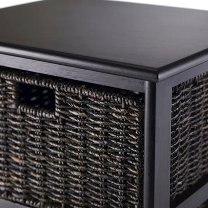 Tall Storage Rack, 4-Tier Shelf, Four Foldable Baskets, Cabinet