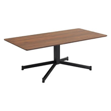 Brown Mid Century Coffee Table with MDF Top and Steel Frame