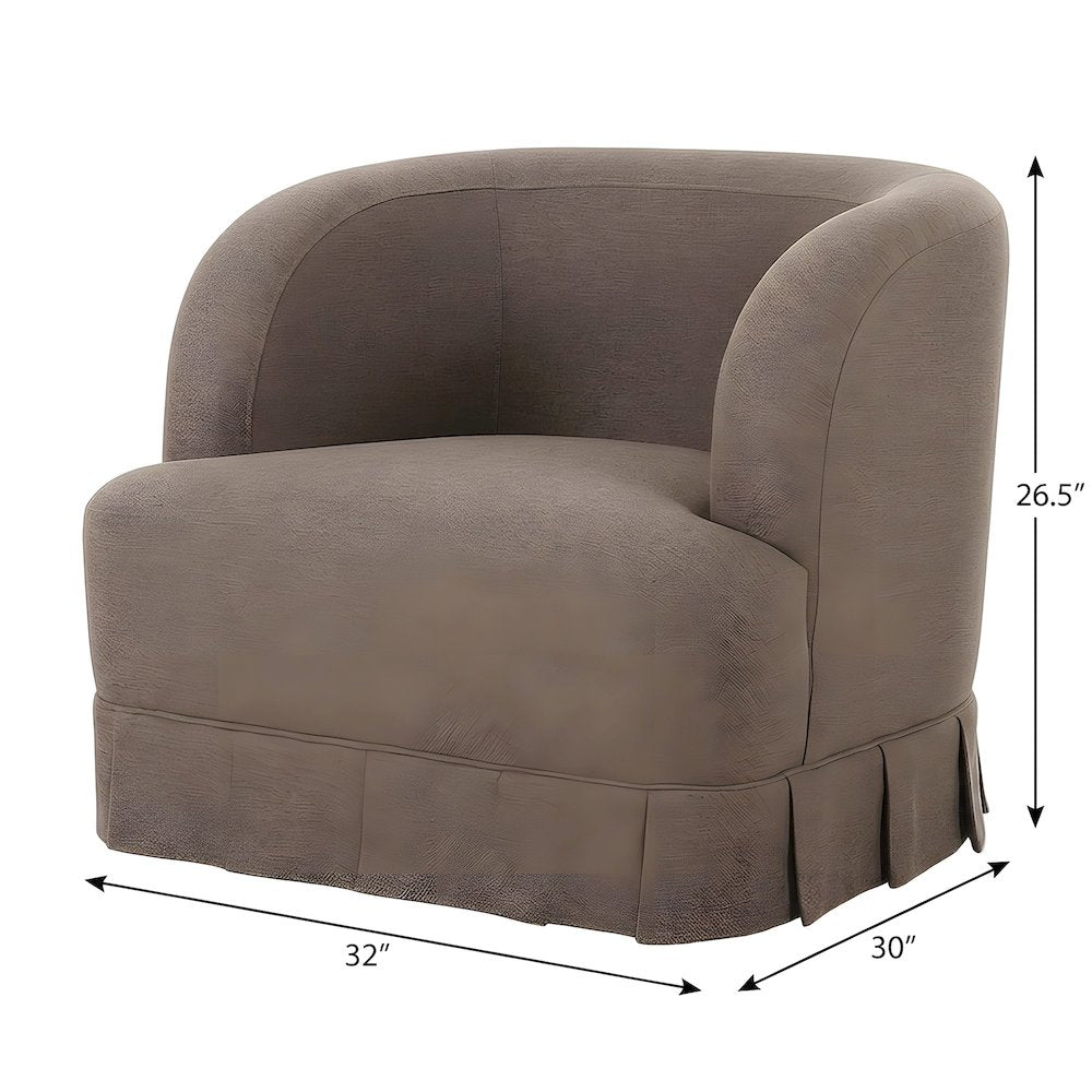 Fabric Upholstered Swivel Accent Chair with Contemporary Style for Living Room