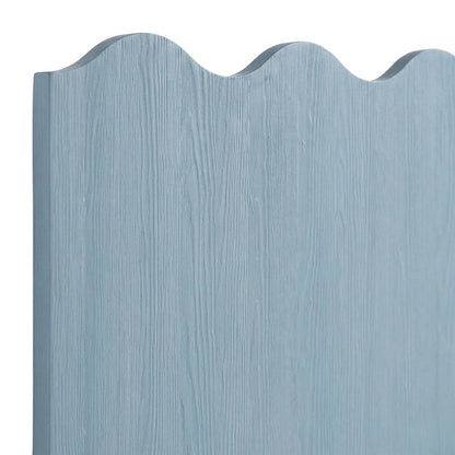 Engineered Wood Twin Headboard with Back Panel, Hand-Finished Coastal Style