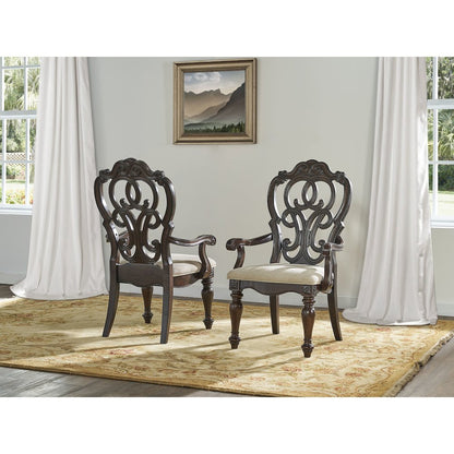 Arm Chair - set of 2, Warm pecan