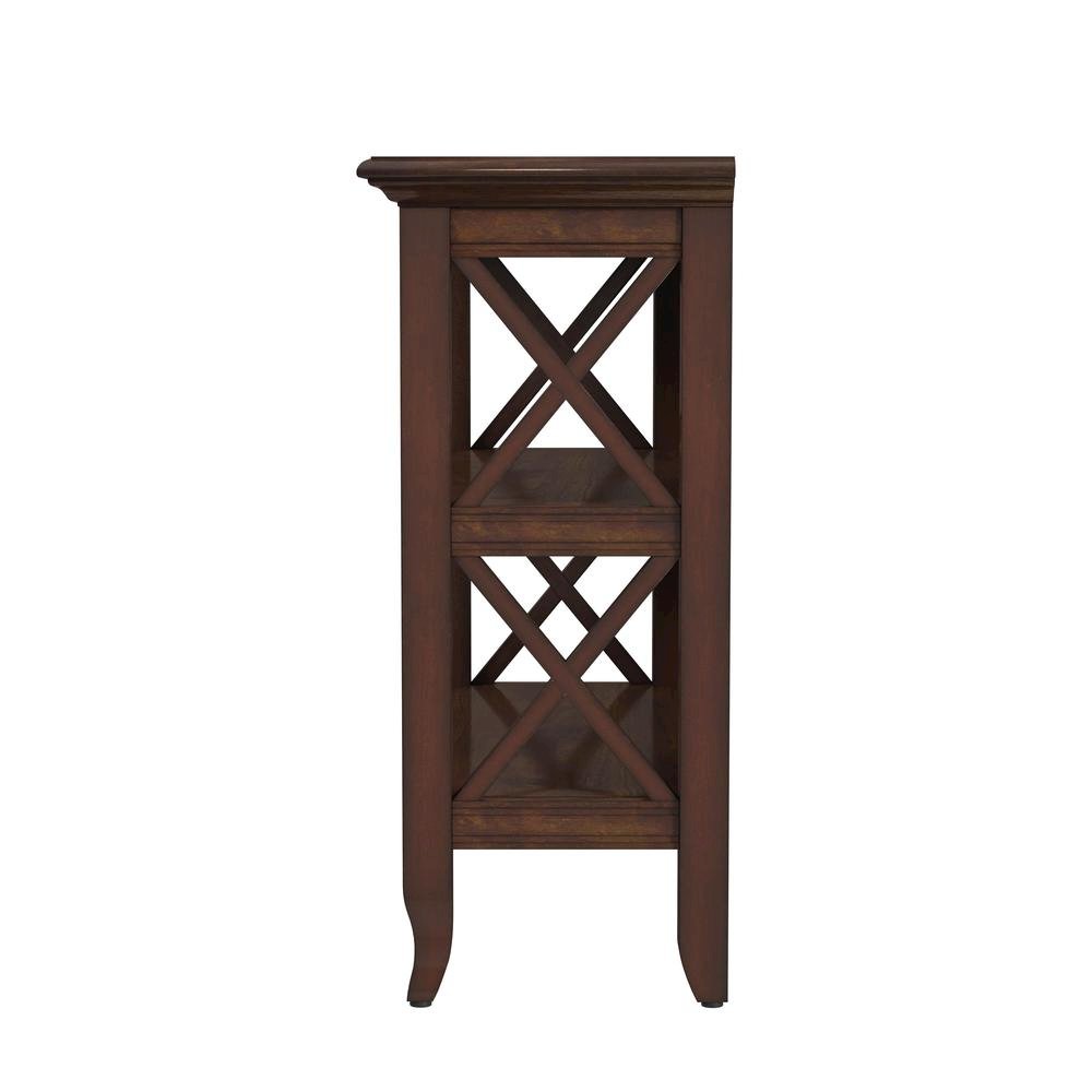 Dark Brown 2 Shelf Bookcase - Short Bookshelf for Farmhouse or Small Spaces