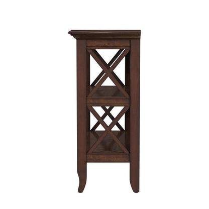 Dark Brown 2 Shelf Bookcase - Short Bookshelf for Farmhouse or Small Spaces