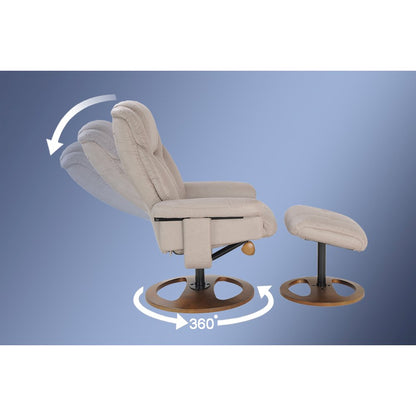 Scandinavian style recline chair & ottoman