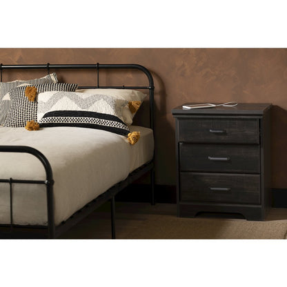 Versa Nightstand Charging Station, Rubbed Black