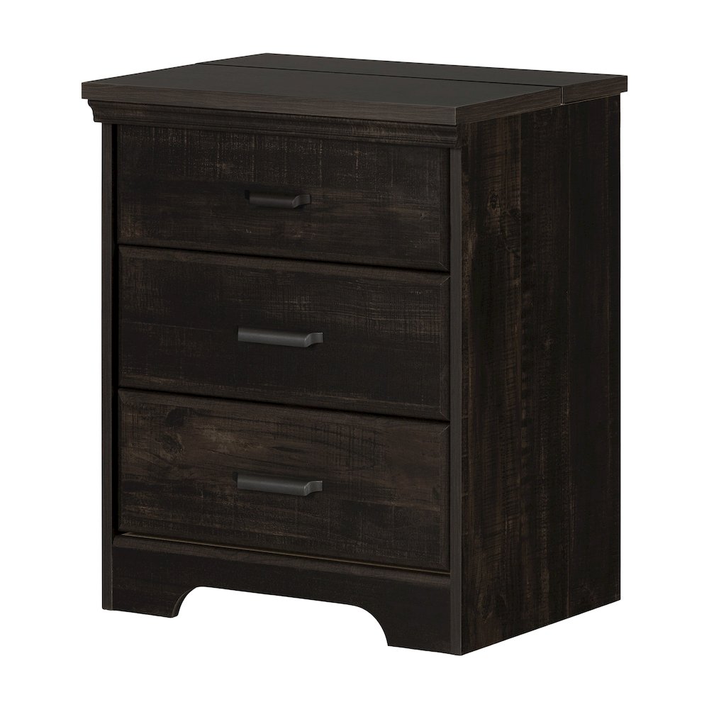 Versa Nightstand Charging Station, Rubbed Black