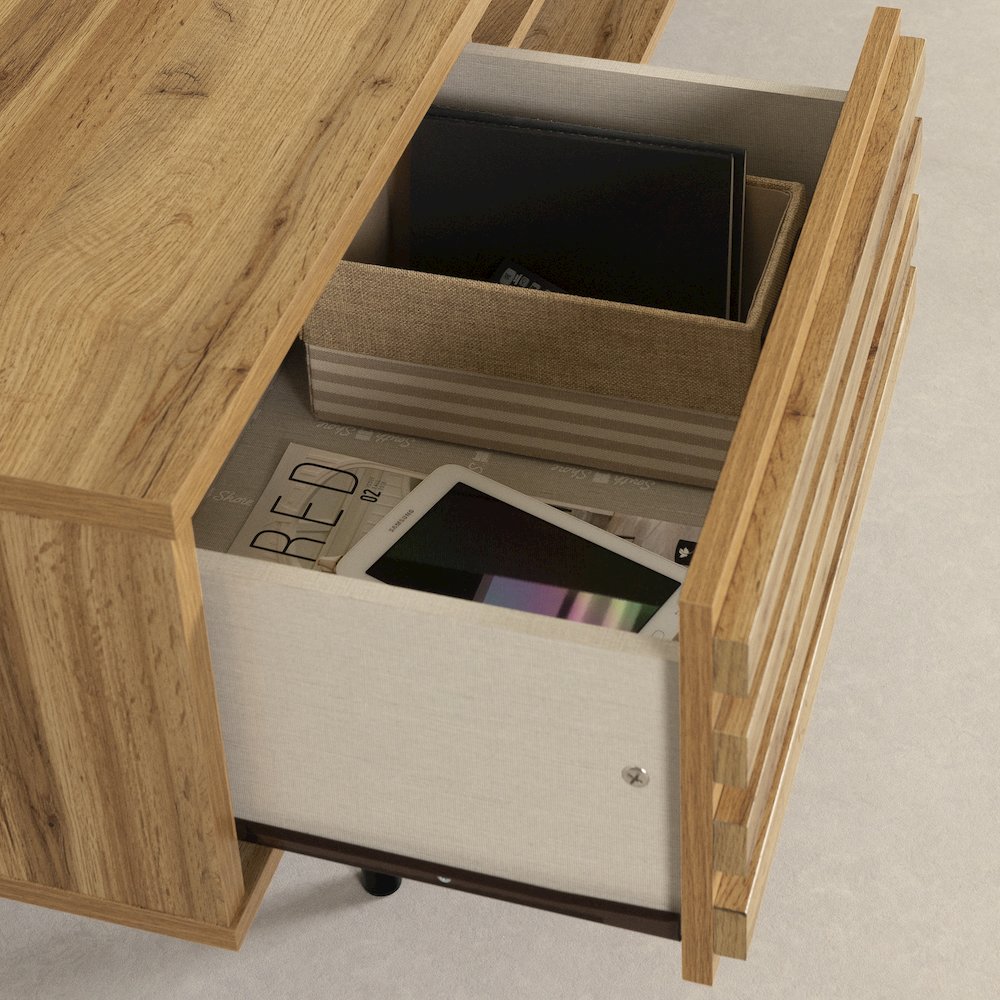 Mezzy TV Stand, Nordik Oak