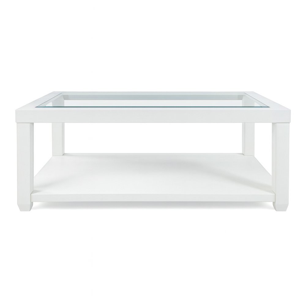 Urban Icon Contemporary Rectangular Glass Inlay Coffee Table