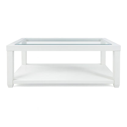 Urban Icon Contemporary Rectangular Glass Inlay Coffee Table