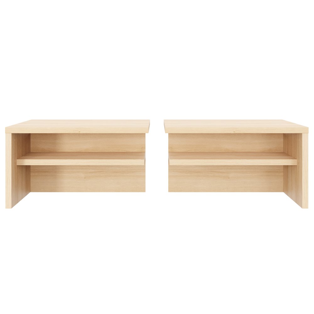 Camden Extension Nightstands, Set of 2 Natural Blonde Oak