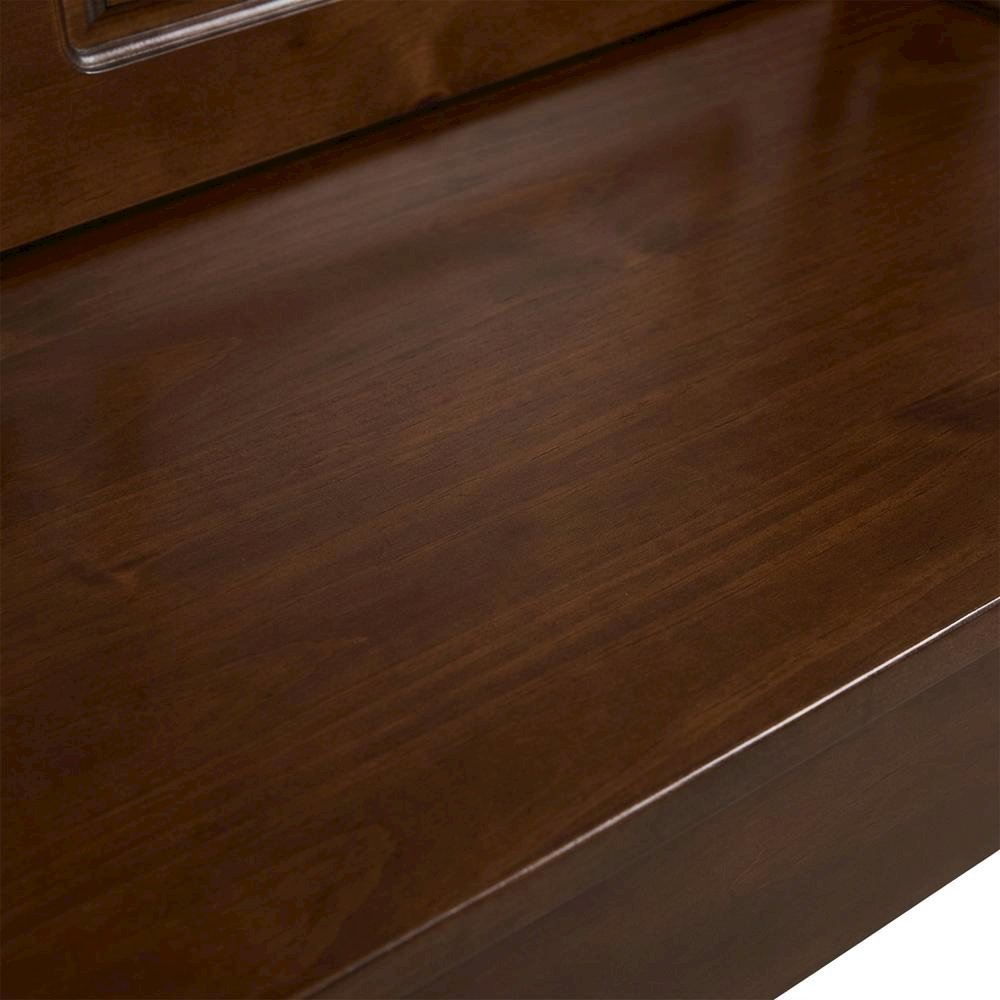 Pine and MDF Corner Dining Bench with Under-Seat Storage, Walnut