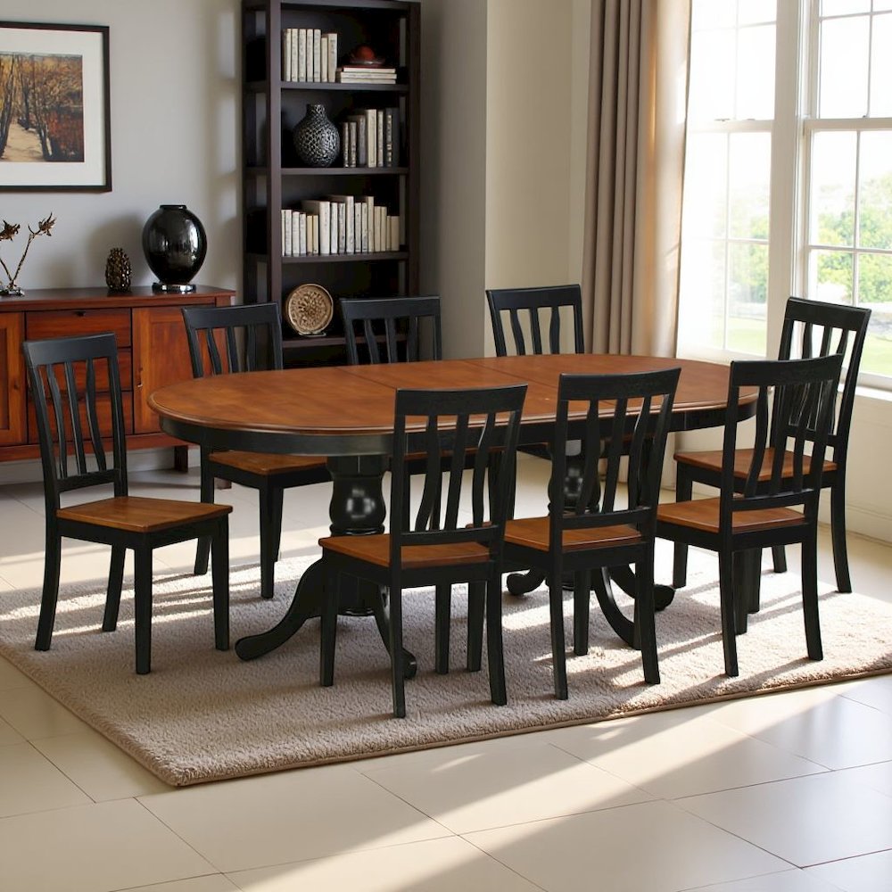 Elegant 9-Piece Dining Table Set – Solid Wood Dining Table for 8