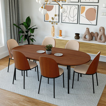 Tule Mid-Century Modern Dining Side Chair Set of 2