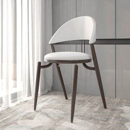Venice Collection Modern Dining Chair In Black set of 2 in White