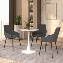 Bristol Series Dining Table White Base With White Stone 24" Round Top