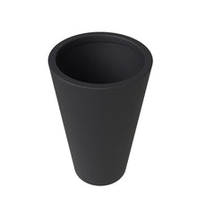 Pebble Series Poly Stone Planter 11.8" Dia 19.7" High in Black